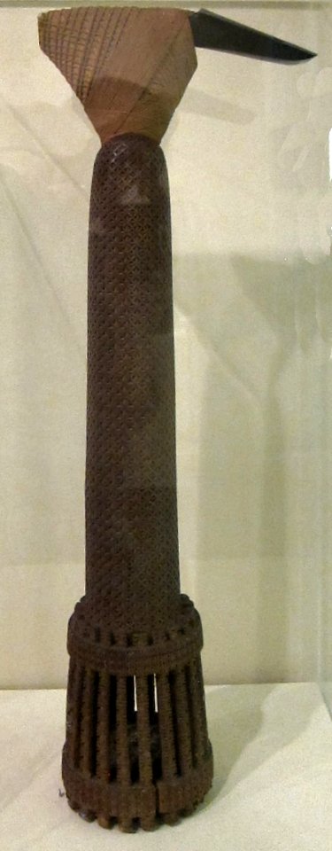 Ceremonial adze, Cook Islands, Mangaia Island, wood, basalt and coir lashing, HAA