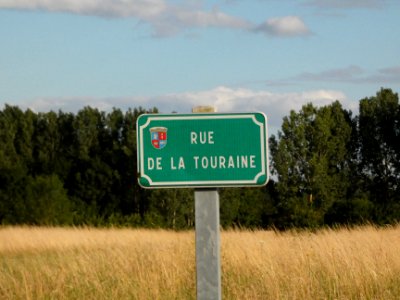 Chémery - Rue de la Touraine - Plaque