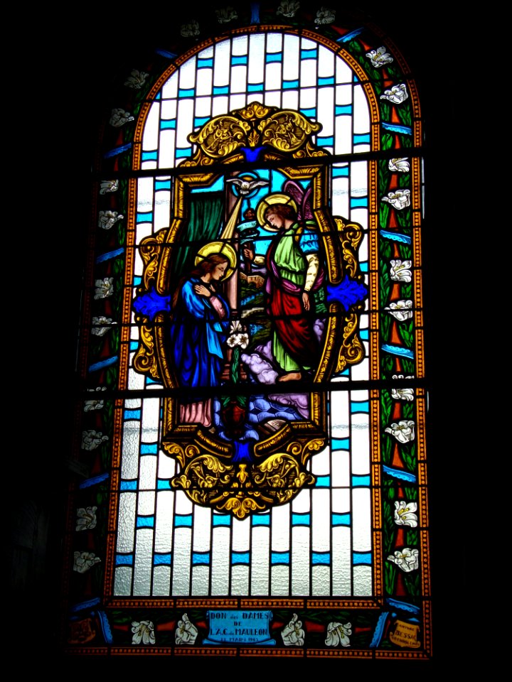 Chéraute ( Pyr-Atl, Fr) Chapelle de Hoquy, vitrail Annonciation