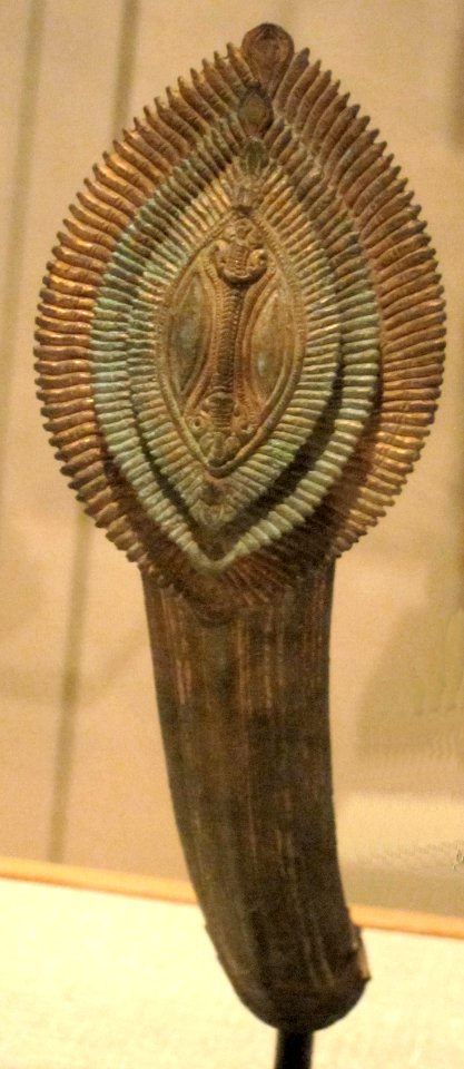 Cambodian finial springing from the jaws of Makara, 12th century, HAA
