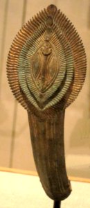 Cambodian finial springing from the jaws of Makara, 12th century, HAA