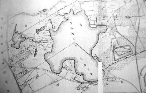 Cambrige Water Works Plan of Fresh Pond and Surroundings (detail), 1879 - reprinted in Fresh Pond, The History of a Cambridge Landscape, by Jill Sinclair, 2009 - Fresh Pond, MA - DSC02593