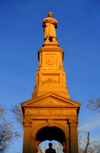 Cambridge Soldiers Memorial at sunrise - Cambridge, Massachusetts - DSC08479