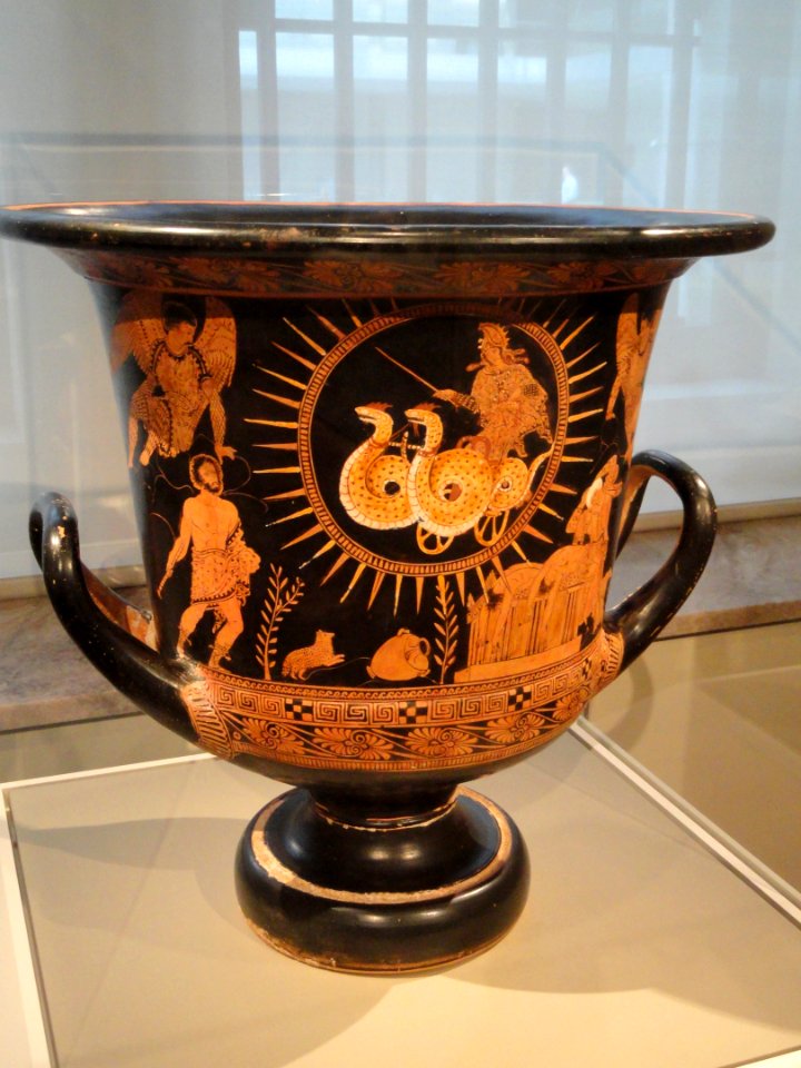 Calyx-Krater, about 400 BC, South Italian, Lucania, attributed to Near the Policoro Painter, ceramic - Cleveland Museum of Art - DSC08249