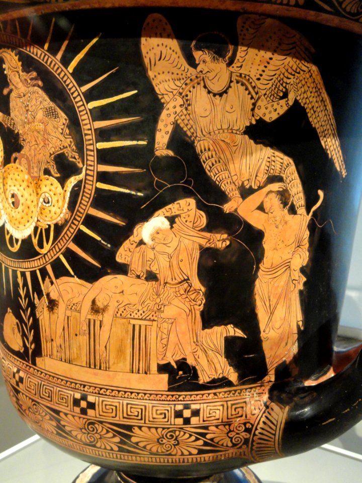 Calyx-Krater, about 400 BC, South Italian, Lucania, attributed to Near the Policoro Painter, ceramic - Cleveland Museum of Art - DSC08254