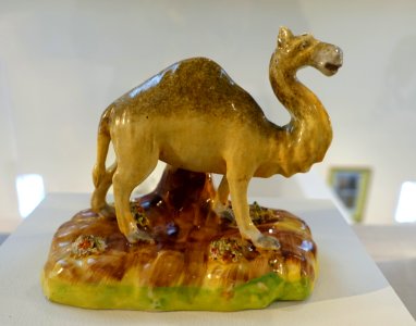 Camel, Staffordshire, England, 1800s, glazed earthenware - Portland Museum of Art - Portland, Maine - DSC04346