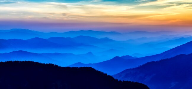 Haze mist landscape