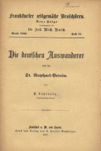 Cahensly Broschüre