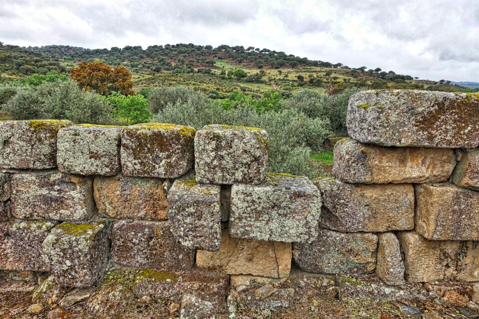 Ancient ruins brown wall