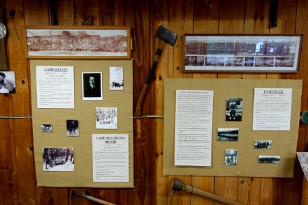 Camp Graves, Camp Macedonia Brook, and Camp Buck displays - Northeast States Civilian Conservation Corps Museum - Shenipsit State Forest - Stafford Springs, Connecticut - DSC04290