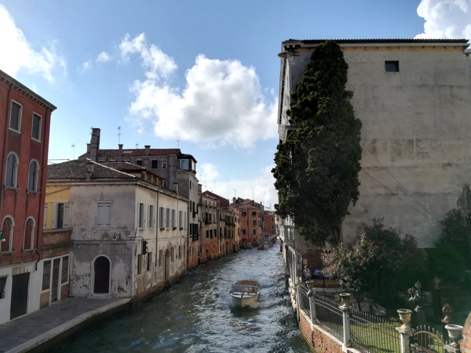 Canal and boat in Venice 2017 07