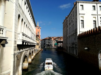 Canal and boat in Venice 2017 05