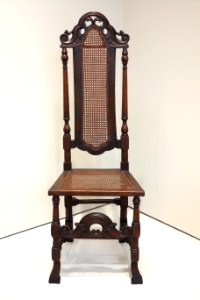Cane Chair, London, 1685-1695, mulberry and beech - Chazen Museum of Art - DSC02623