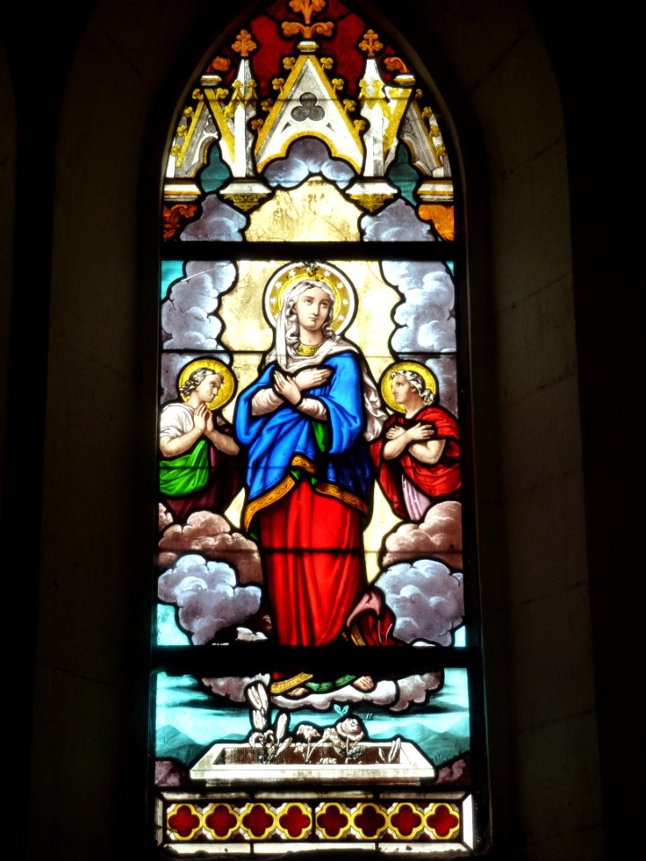 Campagne-lès-Guines (Pas-de-Calais) église Saint-Martin, vitrail 02