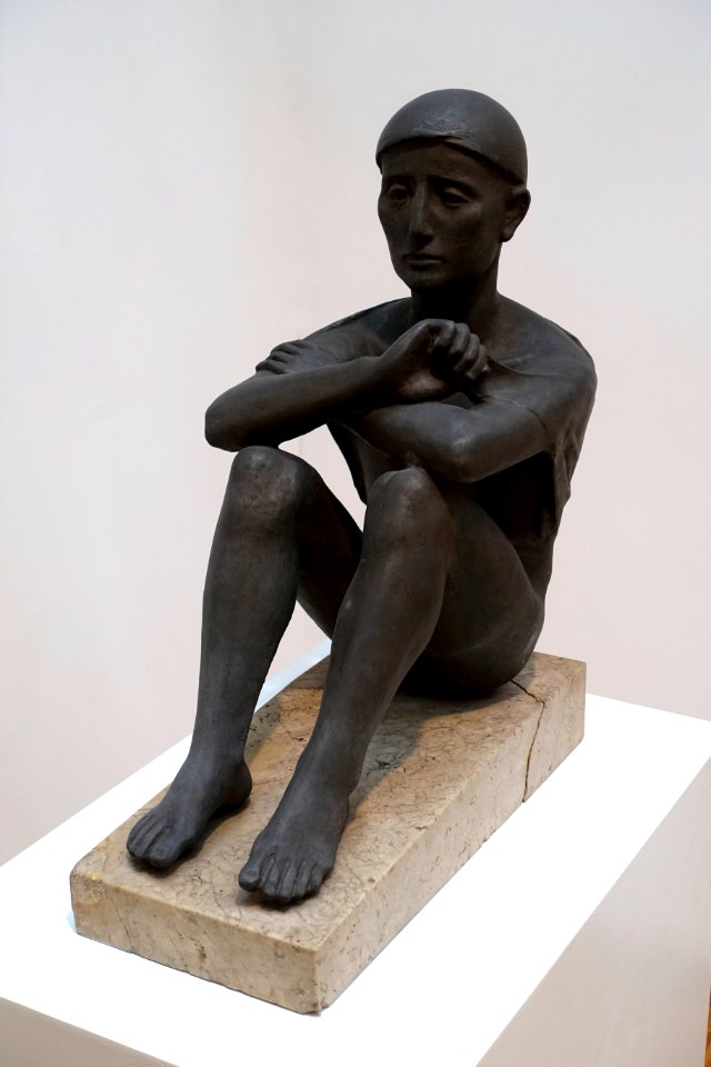 Campagnahirte by Hermann Blumenthal, 1937, zinc, marble - Germanisches Nationalmuseum - Nuremberg, Germany - DSC02346