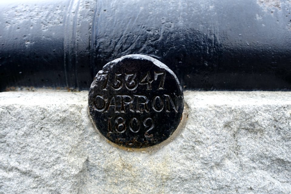 Cannon 75347 Carron 1802, from the Morro Castle, at the entrance of Santiago Harbor, Cuba, taken July 17, 1898 - Westford, Massachusetts - DSC09022