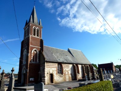 Campagne-lès-Wardrecques (Pas-de-Calais, Fr) église Saint-Martin