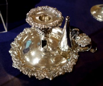 Candlestick with Snuffer (one of pair), Paul Storr, British, 1814-1815, silver - Huntington Museum of Art - DSC05401