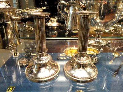 Candlesticks, Carl Fredrik Borgstrom, Turku, 1786 - National Museum of Finland - DSC03979