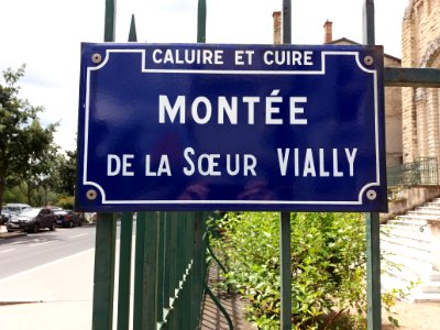 Caluire-et-Cuire - Montée de la Sœur Vially, plaque