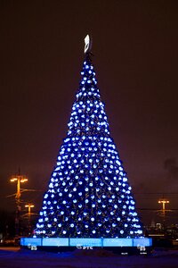 Holiday christmas tree new year's eve ball photo