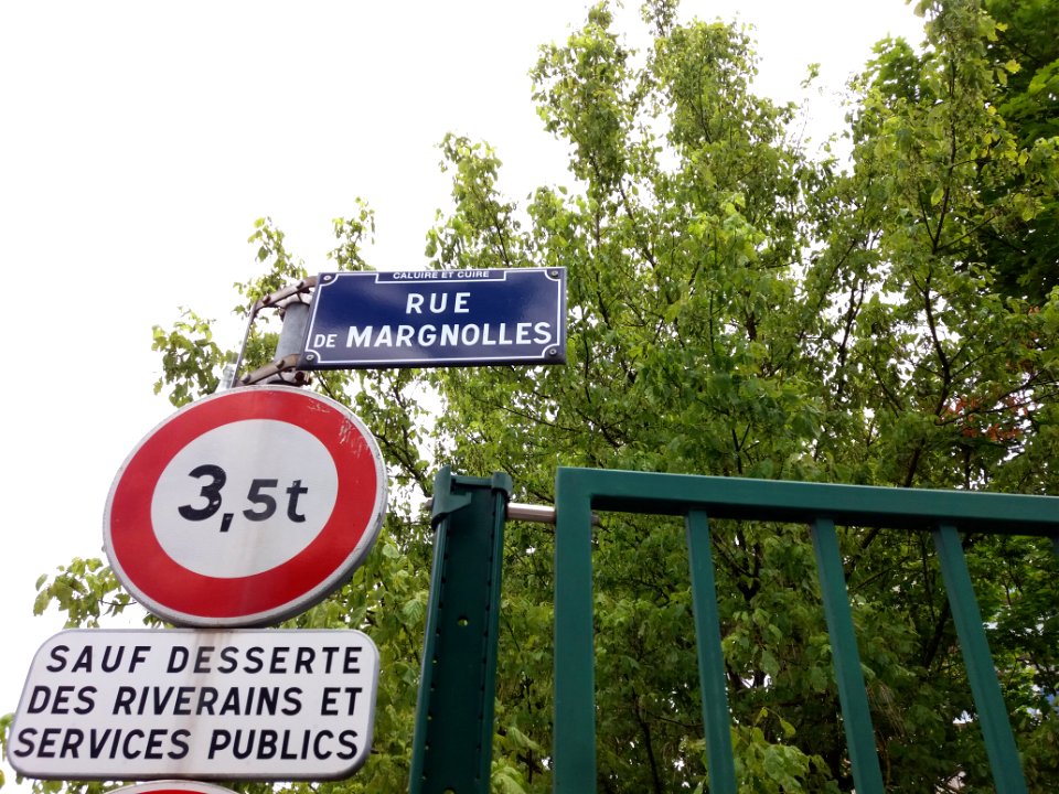 Caluire-et-Cuire - Rue de Margnolles, plaque