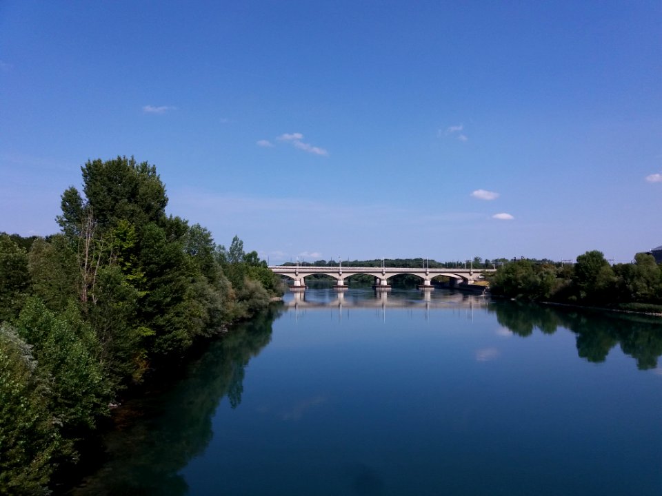 Caluire-et-Cuire - Viaduc SNCF, vu depuis la passerelle de la Paix