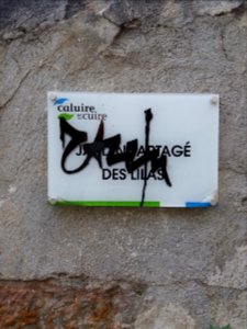 Caluire-et-Cuire - Jardin partagé des Lilas - Plaque