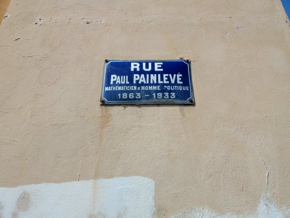 Caluire-et-Cuire - Rue Paul Painlevé, plaque