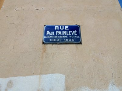 Caluire-et-Cuire - Rue Paul Painlevé, plaque