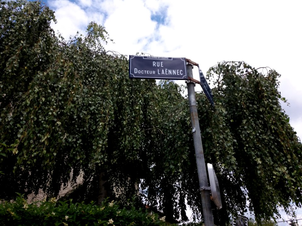 Caluire-et-Cuire - Rue Docteur Laënnec, plaque
