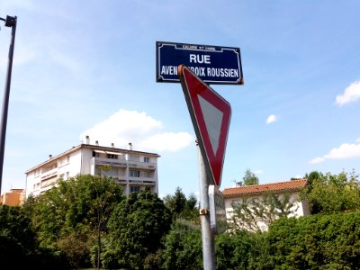 Caluire-et-Cuire - Rue de l'Avenir Croix-Roussien, plaque