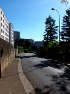 Caluire-et-Cuire - Montée Castellane, avec la montée Victor Hugo à droite