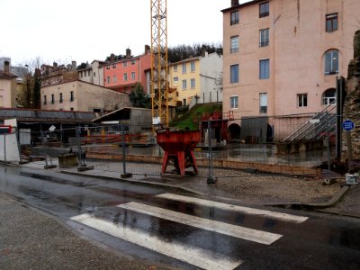 Caluire-et-Cuire - Chemin de Wette-Faÿs, chantier vers le numéro 323