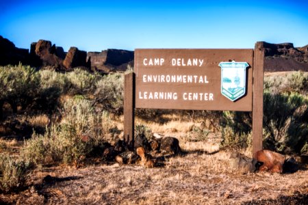 Camp Delany Environmental Learning Center sign