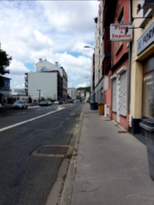 Caluire-et-Cuire - Route de Strasbourg, vers l'ouest depuis le chemin de Vassieux