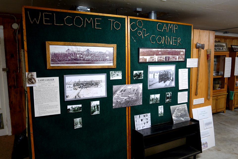 Camp Conner display - Northeast States Civilian Conservation Corps Museum - Shenipsit State Forest - Stafford Springs, Connecticut - DSC04300