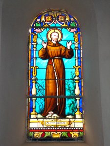Camou (Camou-Cihigue, Pyr-Atl, Fr) vitrail St.François d'Assise