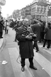 Cameraman tijdens de actie van de boeren, Bestanddeelnr 924-3865
