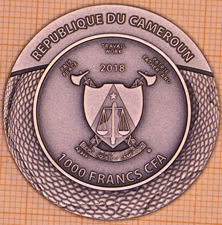 Cameroun - 1000 CFA-Franc - Carved Skull - Clade Mortis - Avers