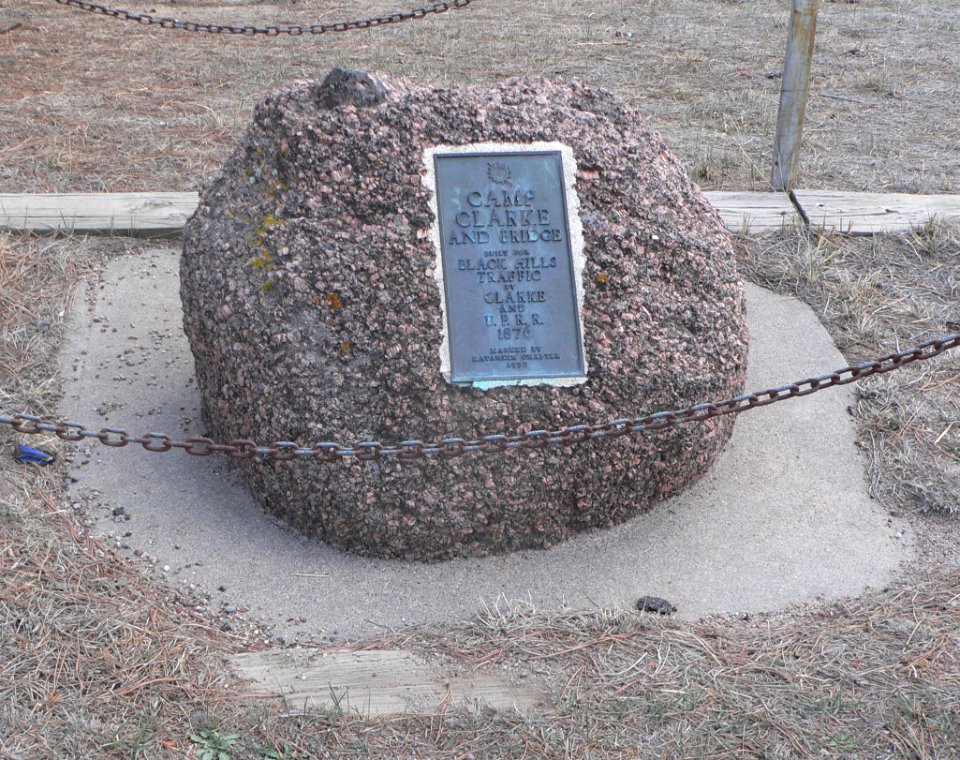 Camp Clarke bridge site old marker