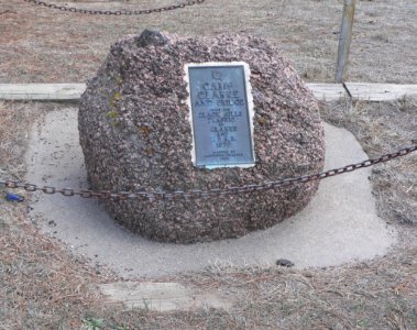Camp Clarke bridge site old marker