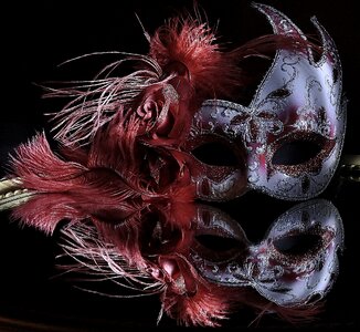 Light painting feather reflection