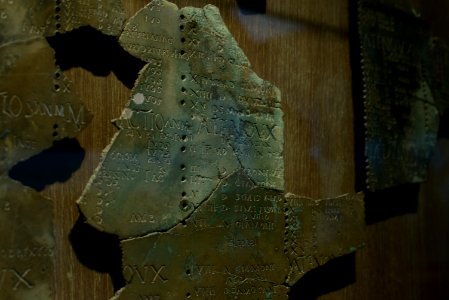 Calendriere gaulois de Coligny - Musée gallo-romain de Fourvière (détail)