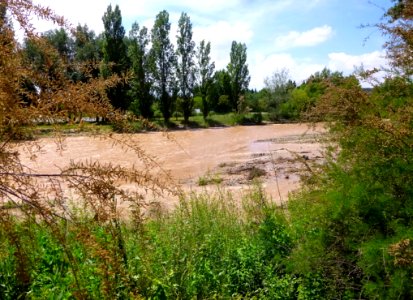 Calahorra - Río Cidacos, crecida con turbión (2 de junio de 2018) 1