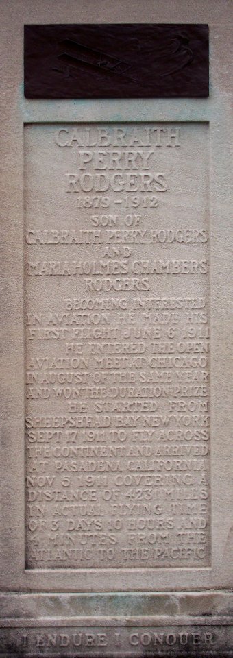 Calbraith Perry Rodgers monument, Allegheny Cemetery, 02