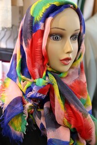 Mannequin statue colourful