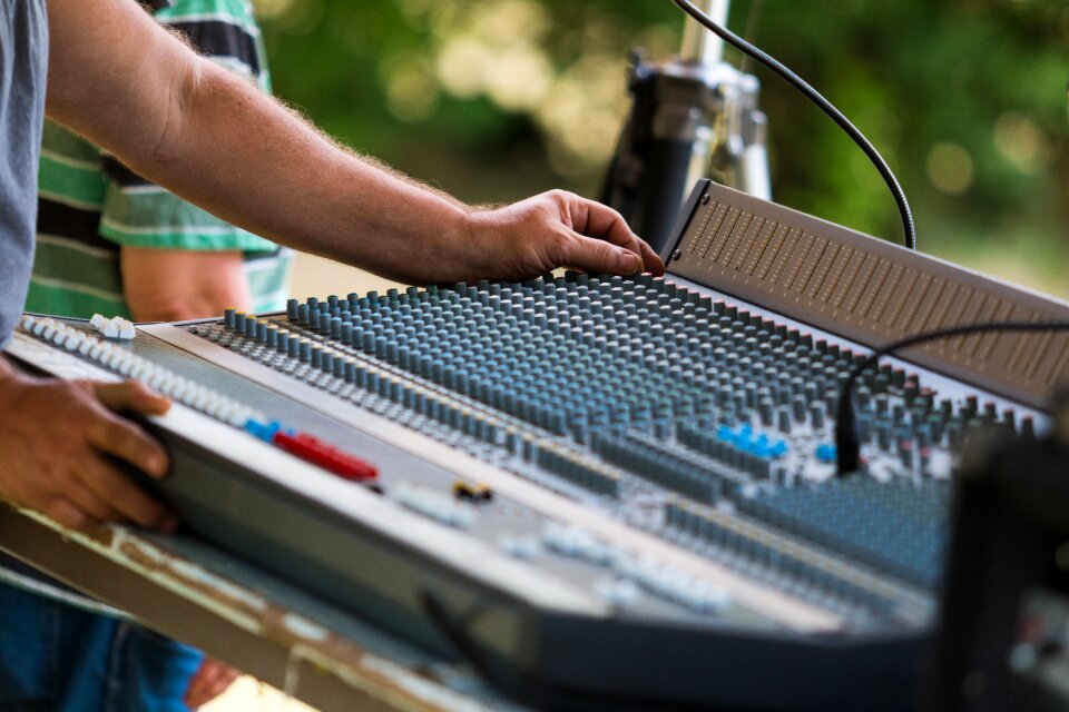 Mixing panel music audio