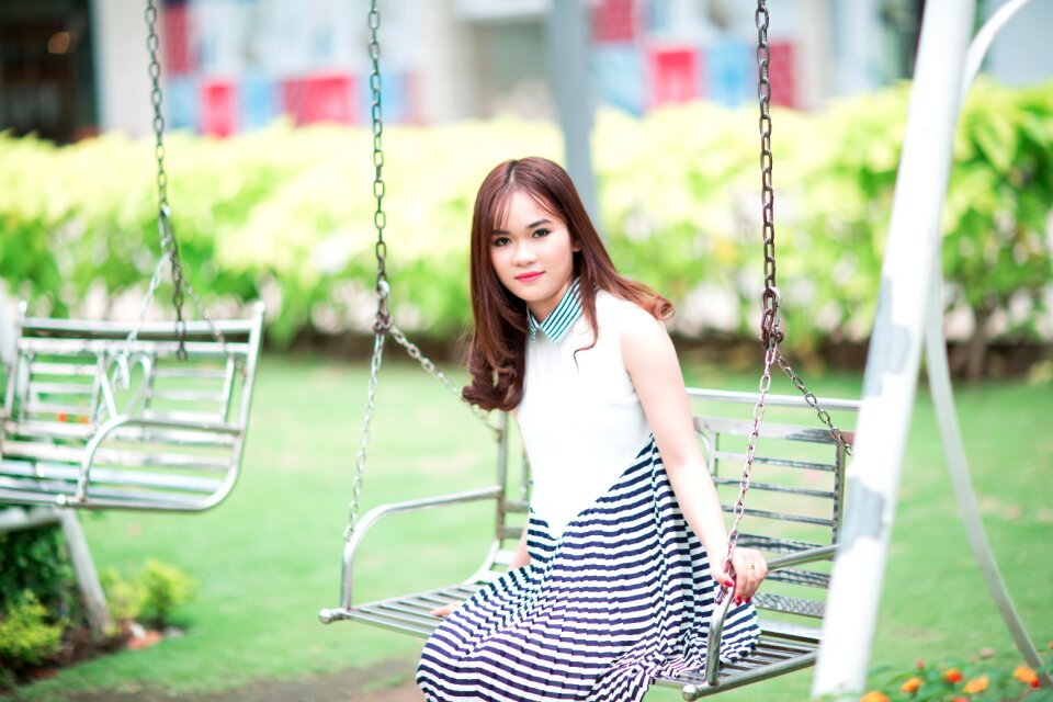 Sitting model fashion