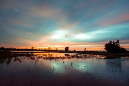 Rice countryside myanmar burma photo